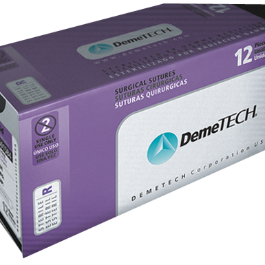 DemeTECH Polyglycolic Acid (PGA) Coated Sutures