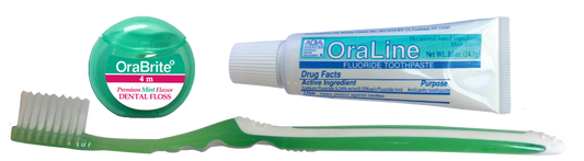 Orabrite Sensitive Patient Bundle - Toothbrush, Floss and Toothpaste