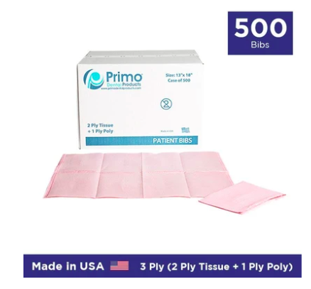 Primo Dental 3-ply Dental Bibs