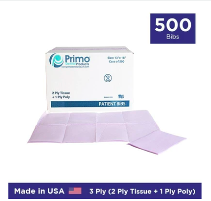 Primo Dental 3-ply Dental Bibs