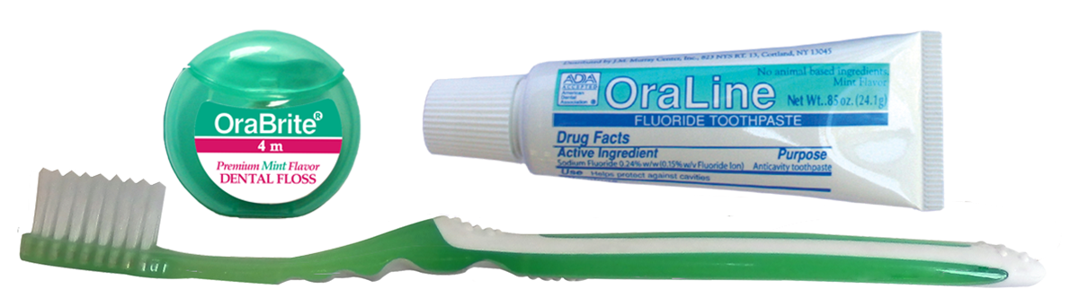 Orabrite Sensitive Patient Bundle - Toothbrush, Floss and Toothpaste