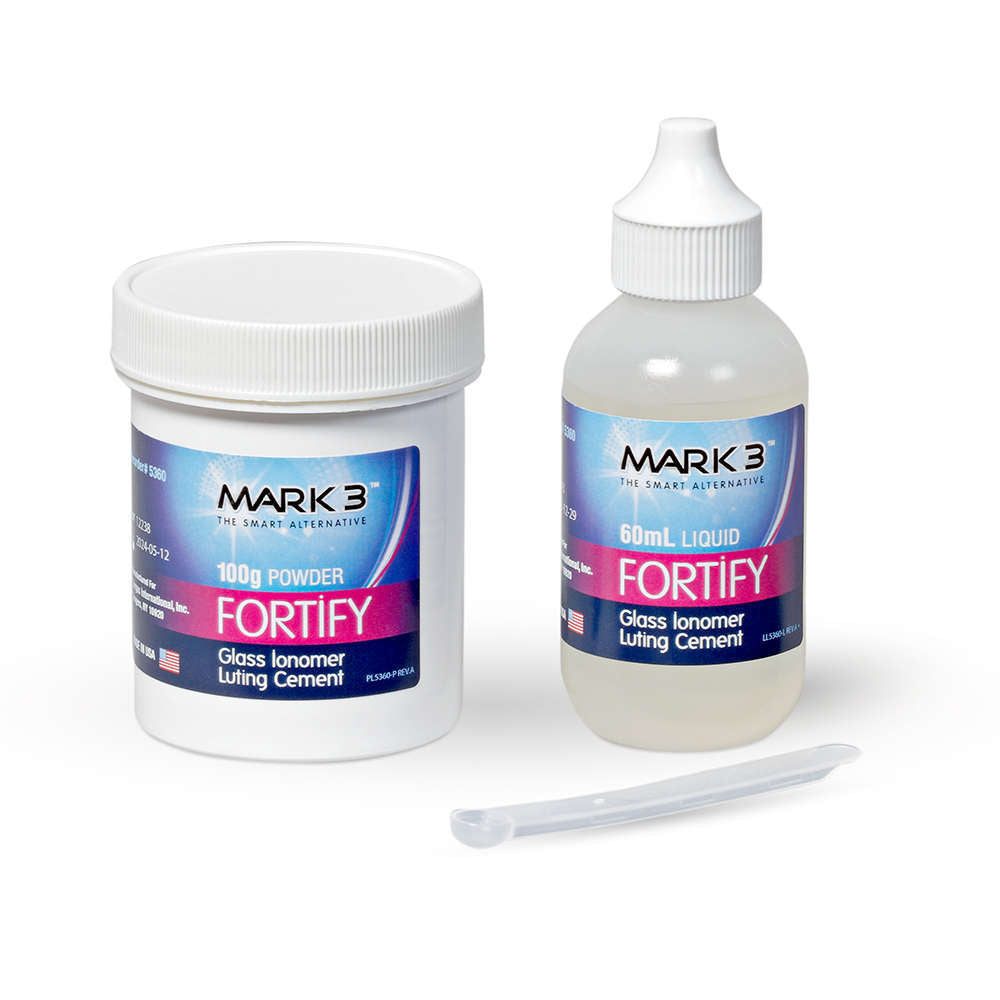 MARK3 - Fortify Glass Ionomer Luting Cement Powder Liquid Kit