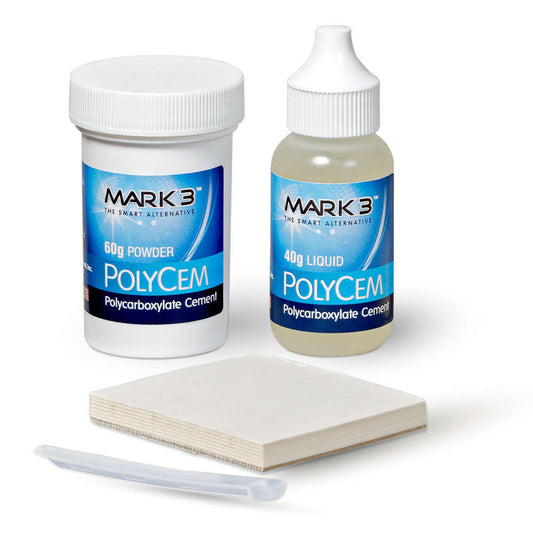 MARK3 PolyCem - Polycarboxylate Cement Powder & Liquid Kit