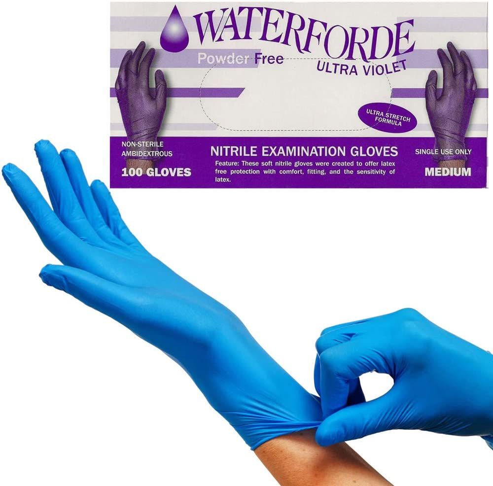 Emerald Waterforde Ultra Violet Nitrile Exam Gloves