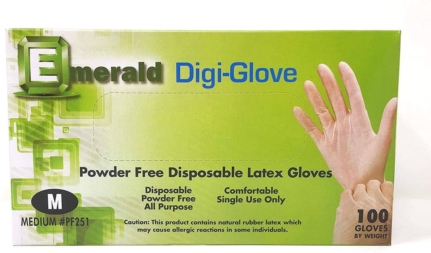 Emerald Latex Exam Gloves (Powdered)