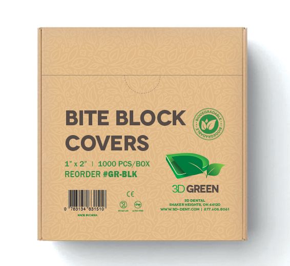 3D Dental Biodegradable Bite Block Covers