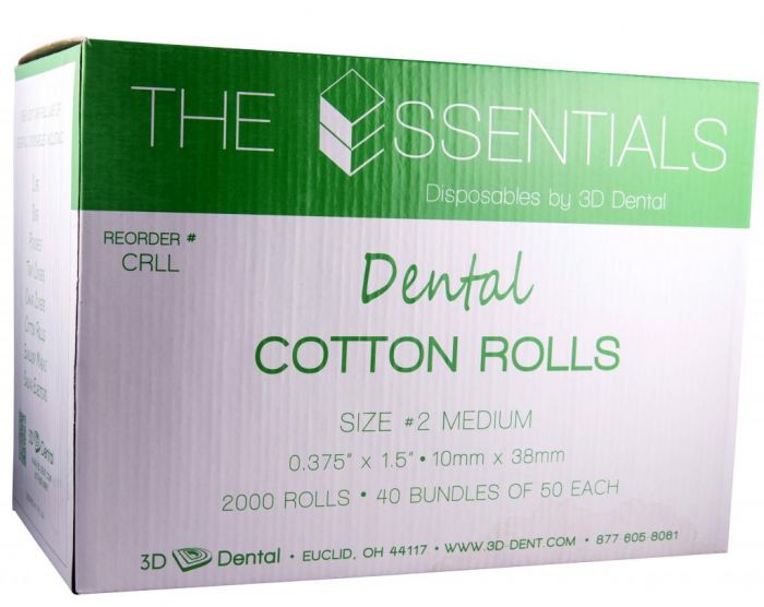 3D Dental Essentials Cotton Rolls