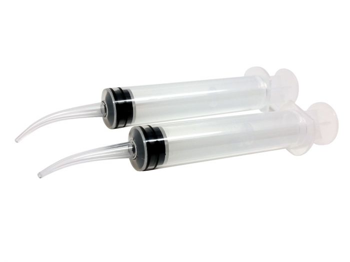 3D Dental 12cc Disposable Syringe with Tapered Curved Tip