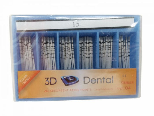 3D Dental Gutta Percha Points - Tapered