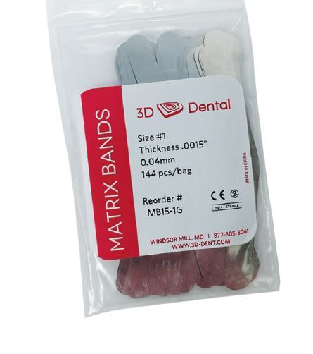 3D Dental Matrix Bands
