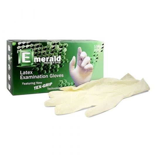 Emerald Latex Exam Gloves (Powder-free)